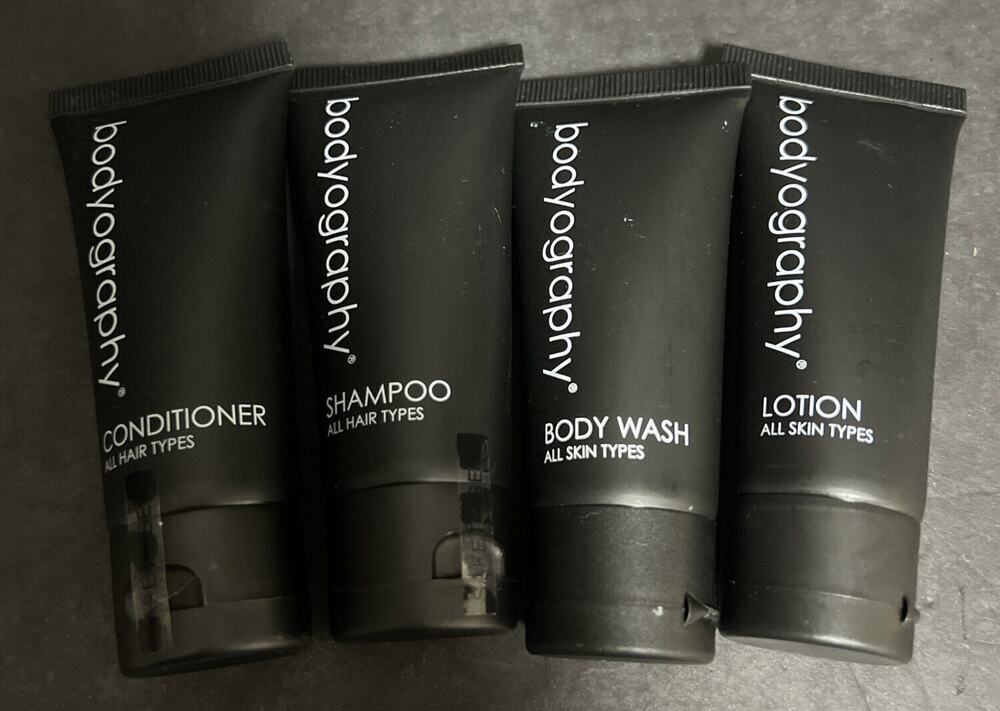 BODYOGRAPHY Travel Size Bath Toiletries Shampoo Conditioner Body Wash Lotion New